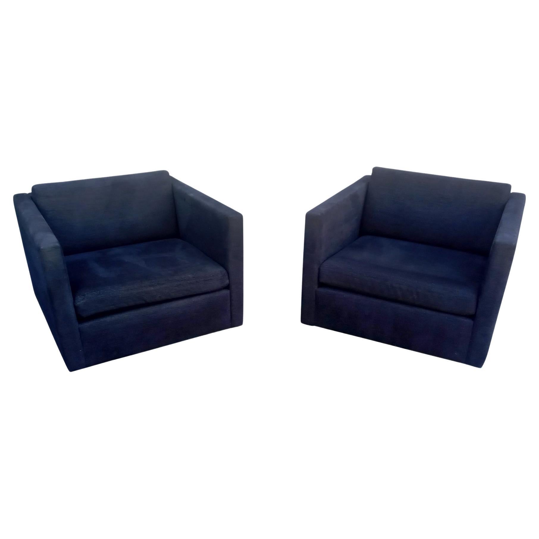 Pair Charles Pfister - Knoll, Tuxedo Club or Lounge Chairs Mid-Century Classics  For Sale