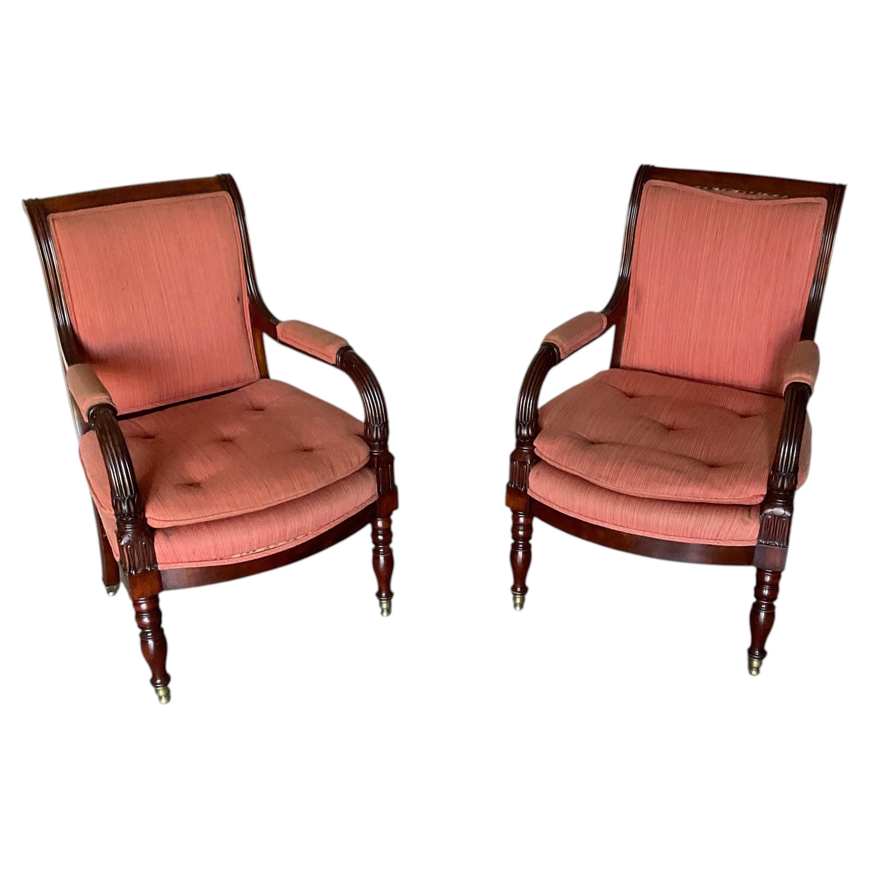 Pair Charles X armchairs For Sale