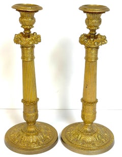 Pair Charles X Ormolu Candlesticks, France, Atrib. Pierre-François Feuchère