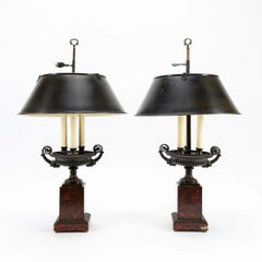Pair Charles X Tazze Mounted as Lamps