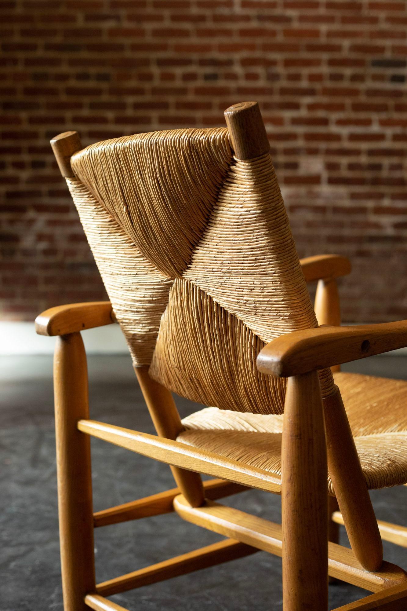 Pair Charlotte Perriand Model No. 21 Lounge Chairs, France 1950 4