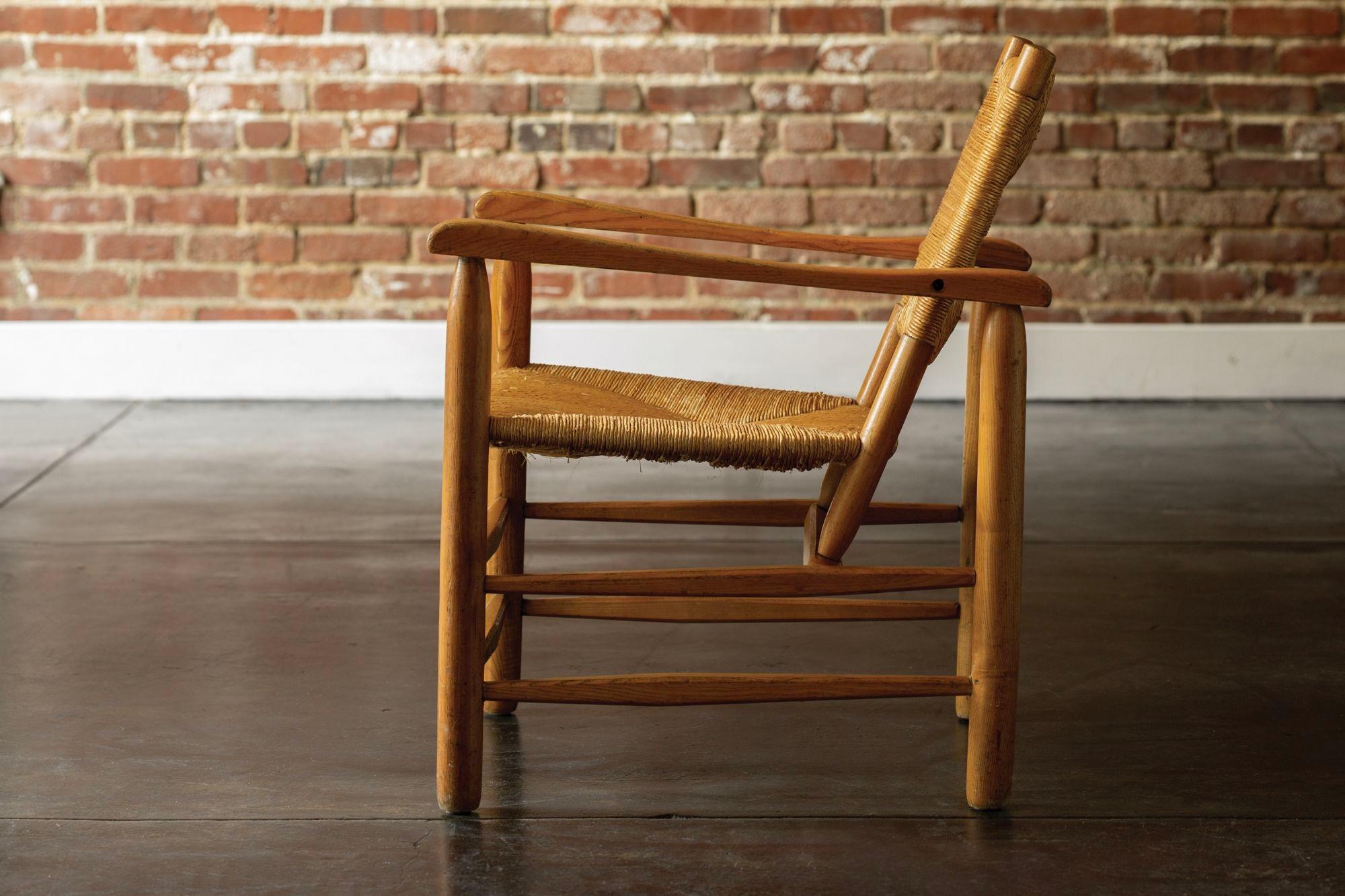 Mid-20th Century Pair Charlotte Perriand Model No. 21 Lounge Chairs, France 1950