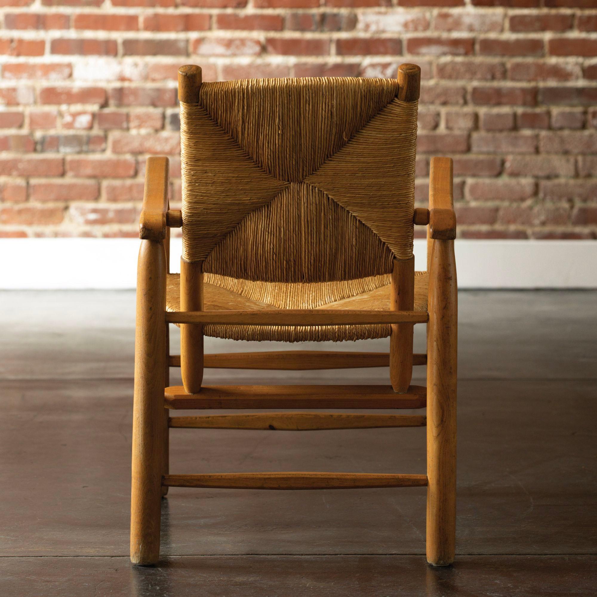 Pair Charlotte Perriand Model No. 21 Lounge Chairs, France 1950 1