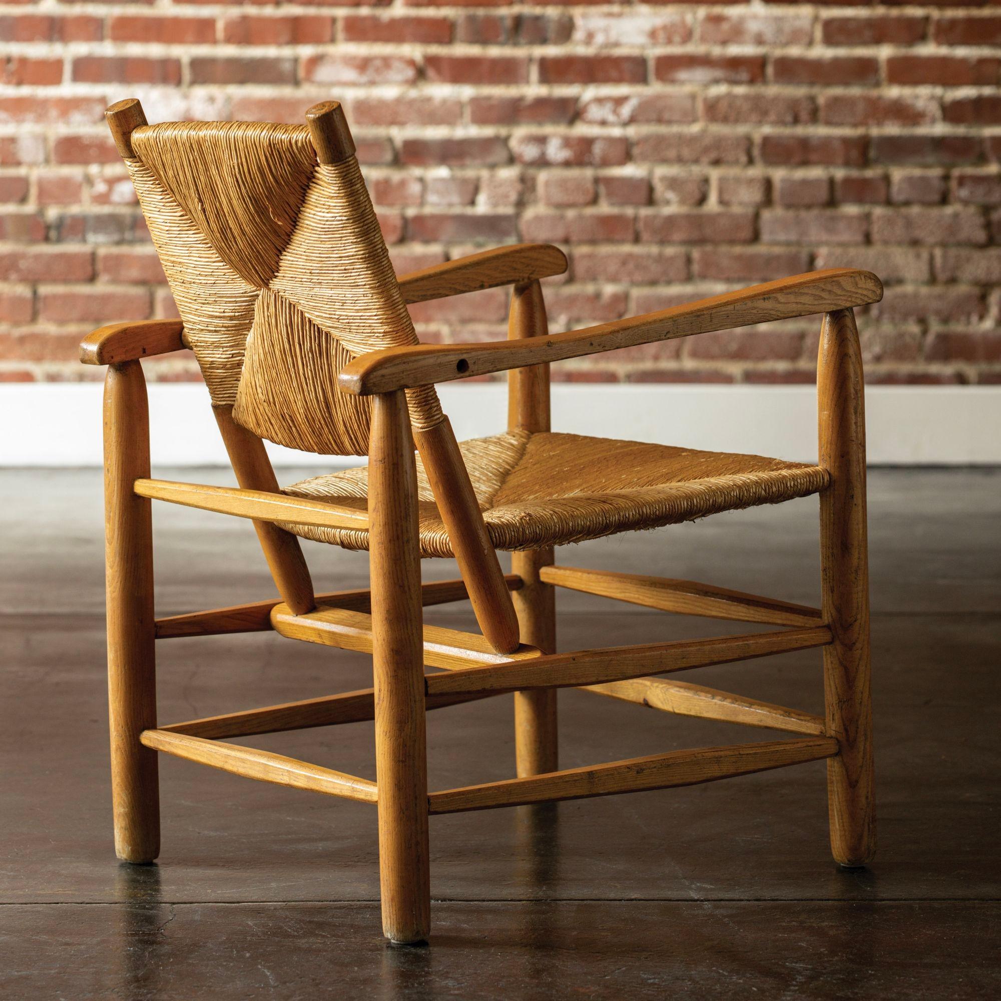 Pair Charlotte Perriand Model No. 21 Lounge Chairs, France 1950 2