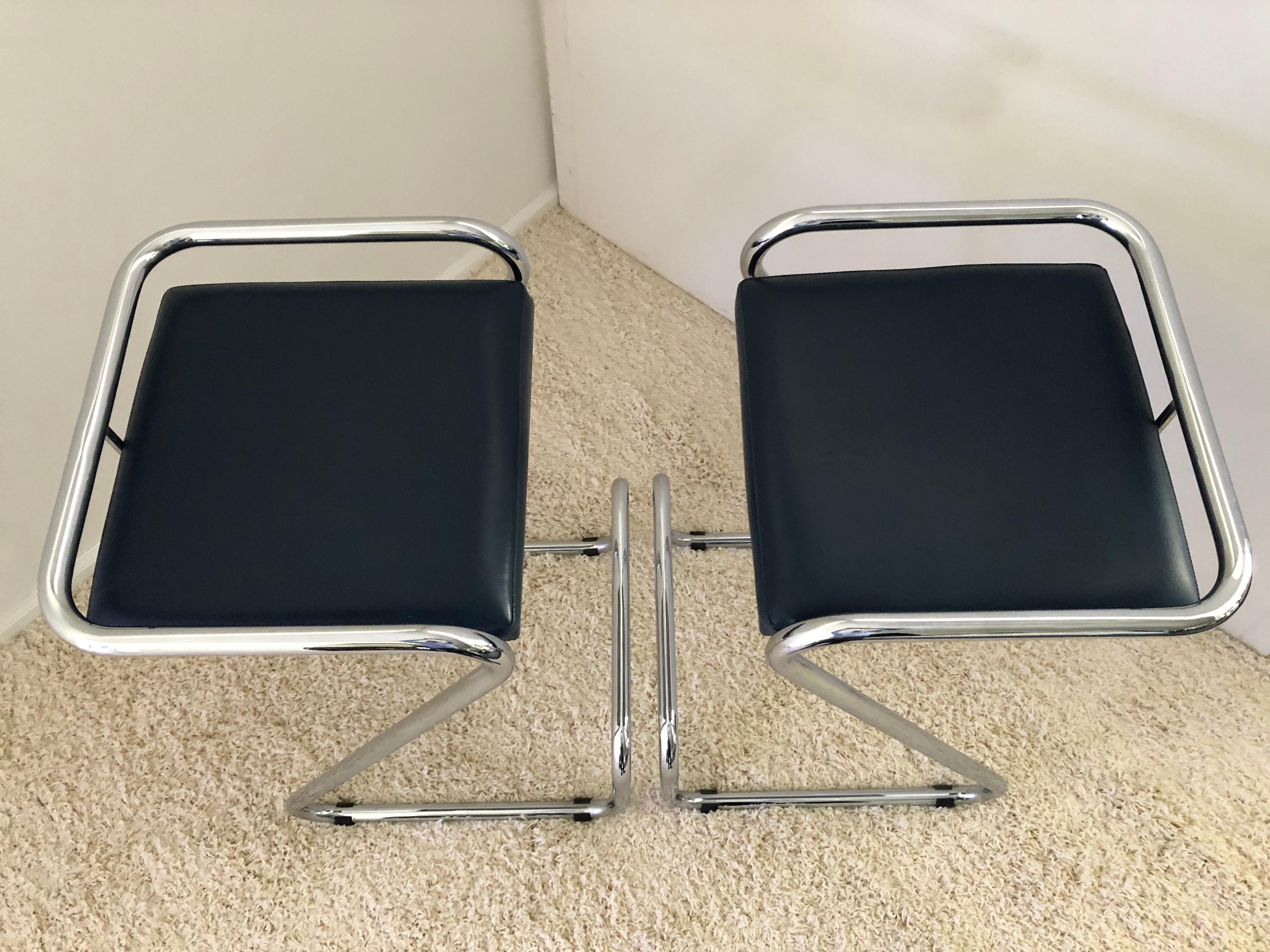 Cast Pair of Charlotte Perriand Style Bar Stools /Kitchen Stools For Sale