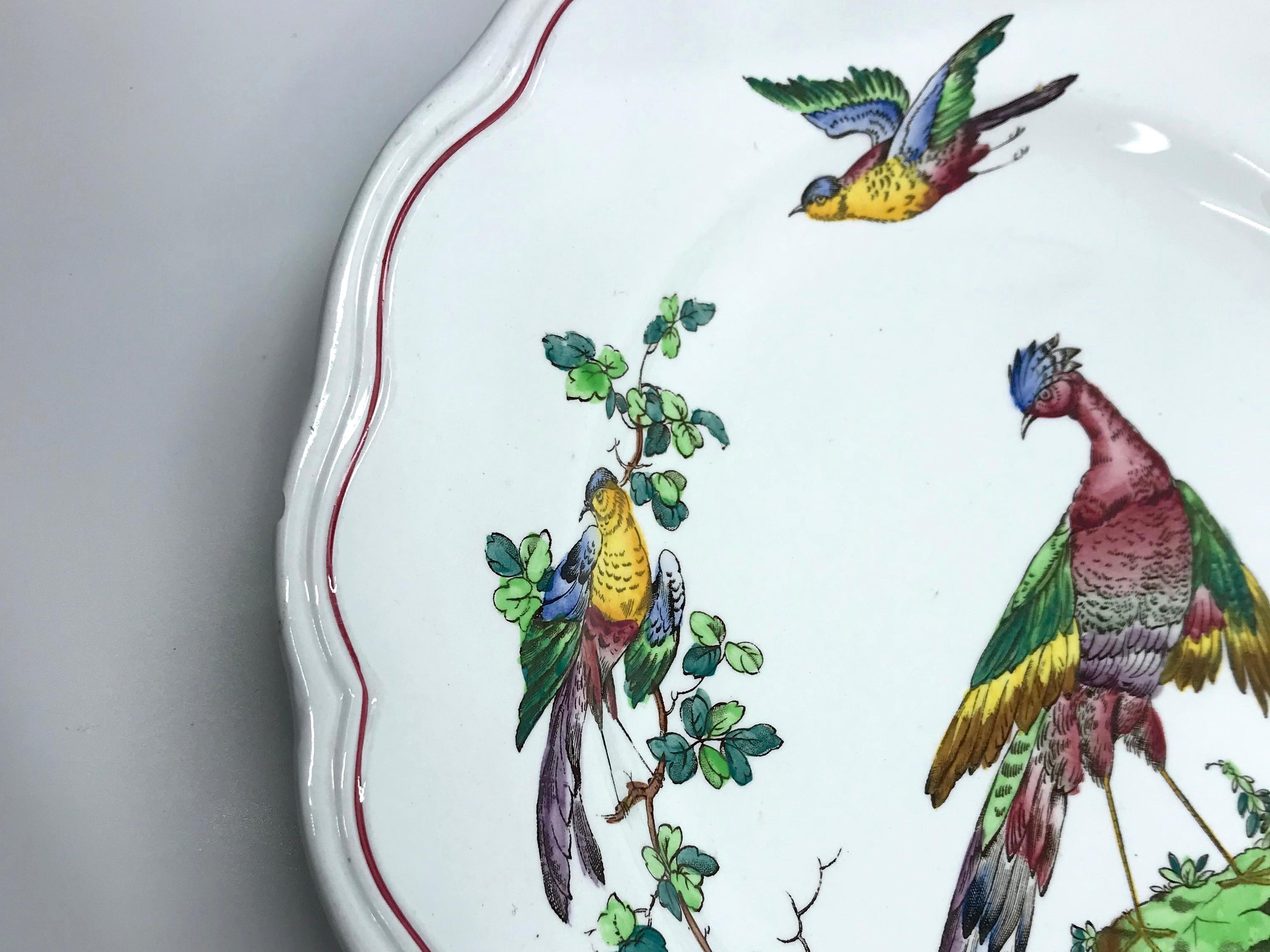 Pair Chelsea Bird Plates In Fair Condition In New York, NY