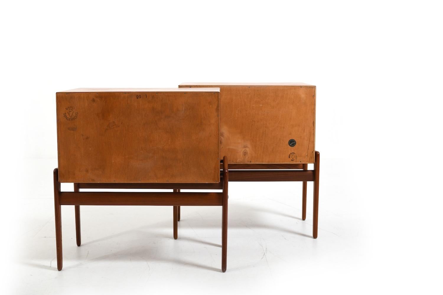 Pair Chest of Drawers / Bedside Tables by Arne Vodder 1960s 1