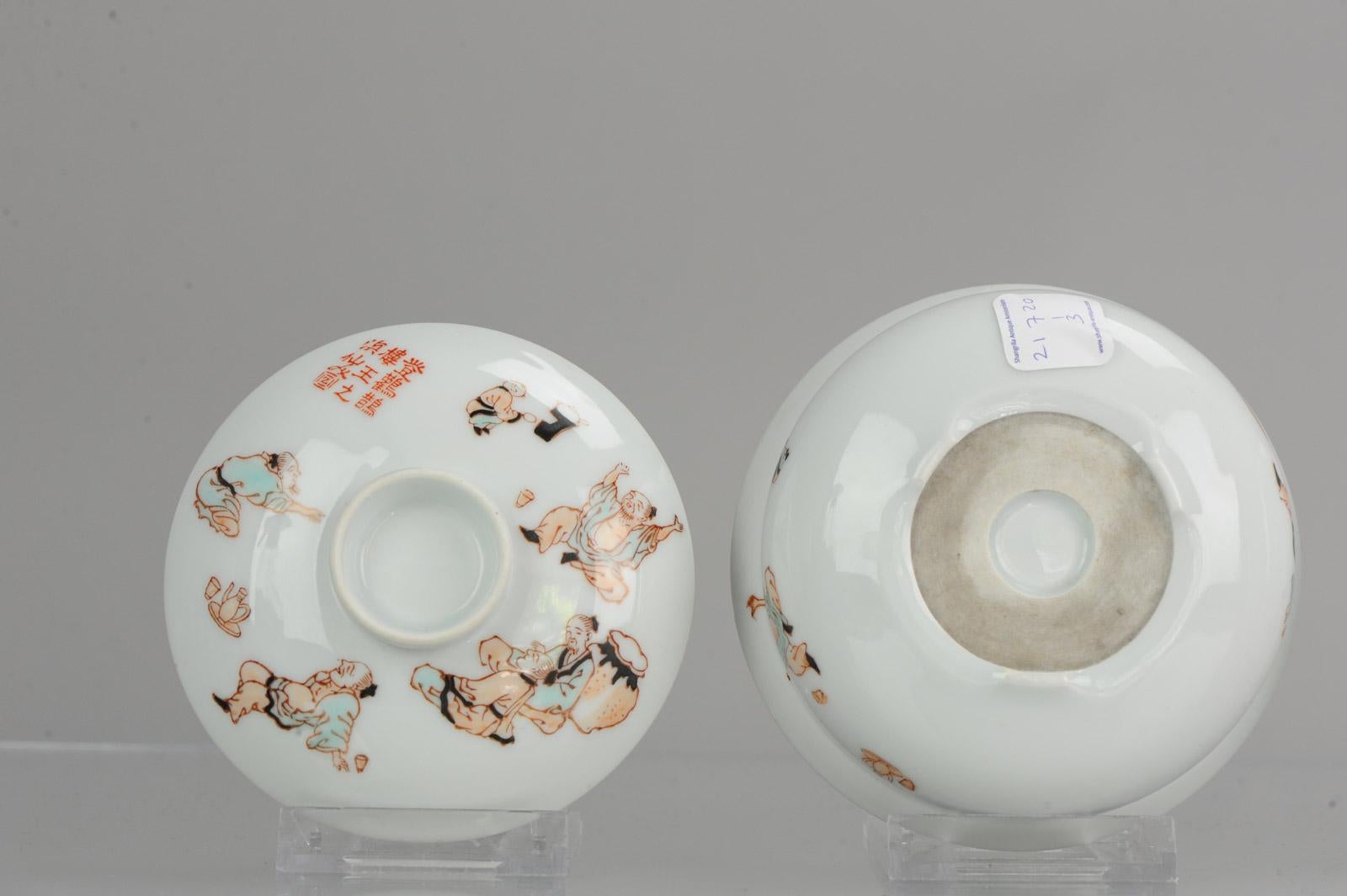 Paire de bols à calligraphie figurative chinoise des 20e-21e siècles PROC en vente 4