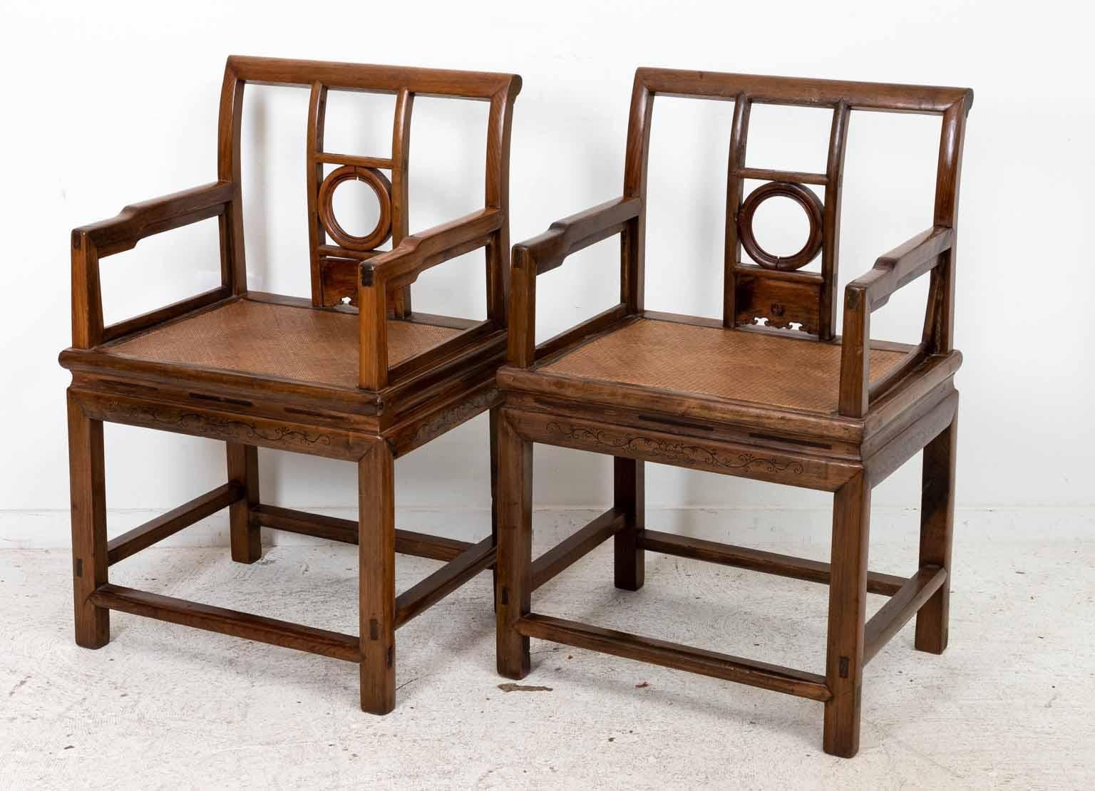 Rattan Coppia di poltrone cinesi in vendita