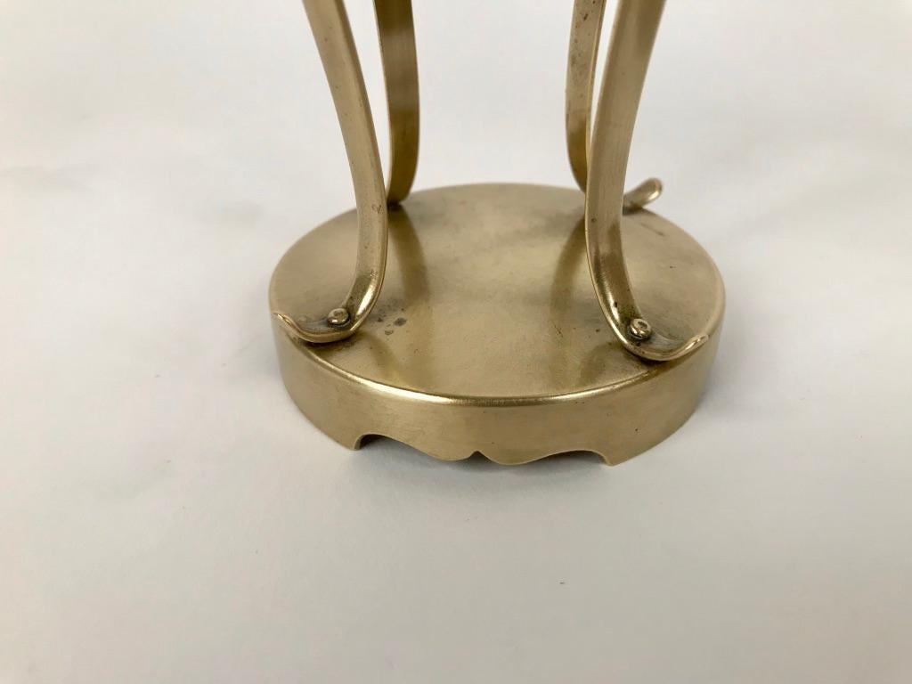 Pair of Japanese Brass Candlesticks For Sale 3