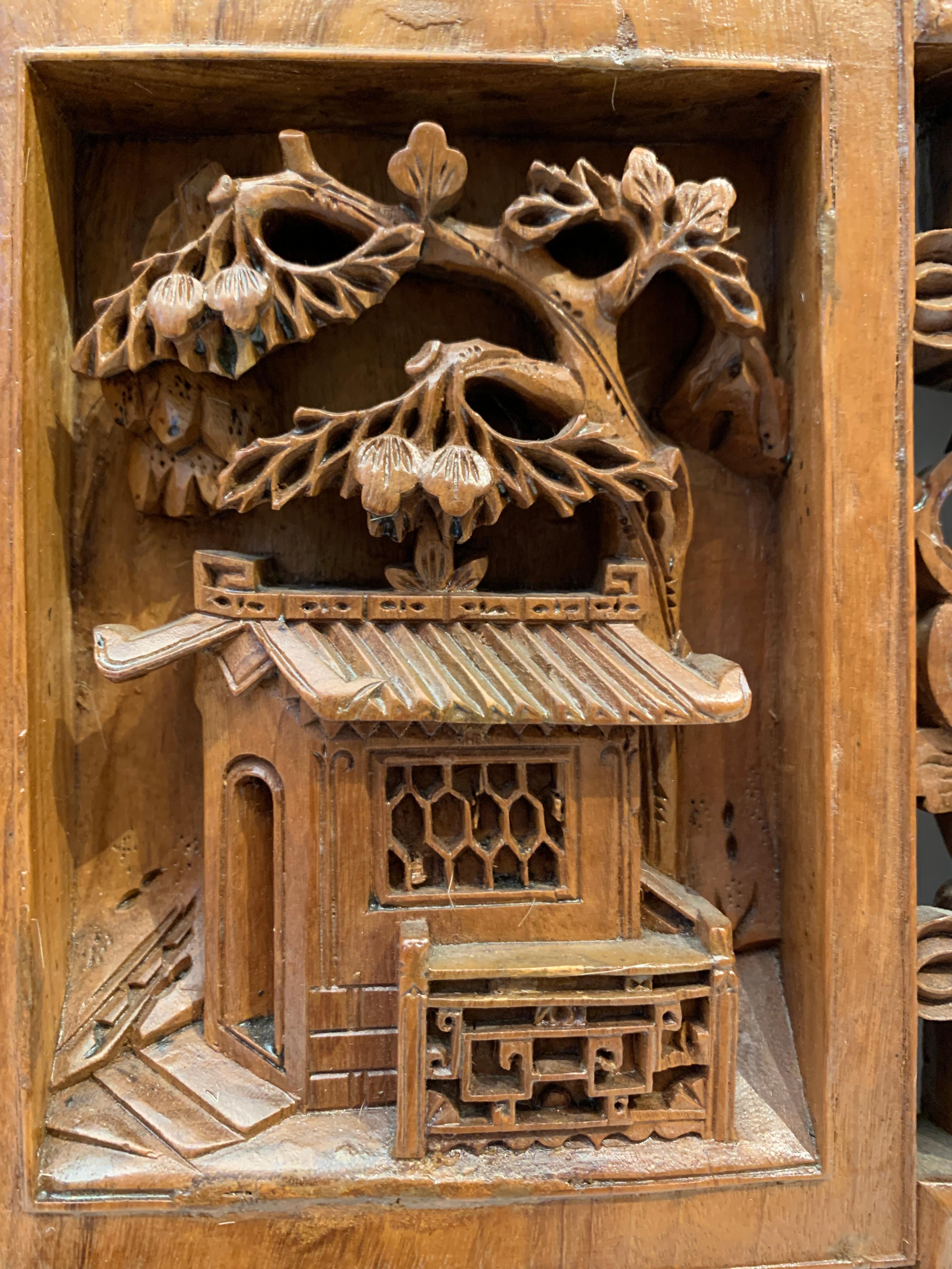 Chinese Carved and Pierced Window Panels, Qing Dynasty, Early 20th Century, Pair 1