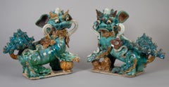 Pair of Chinese Ceramic Buddhistic Lions