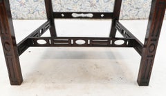 Pair Chinese Chippendale Arm Chairs Mahogany