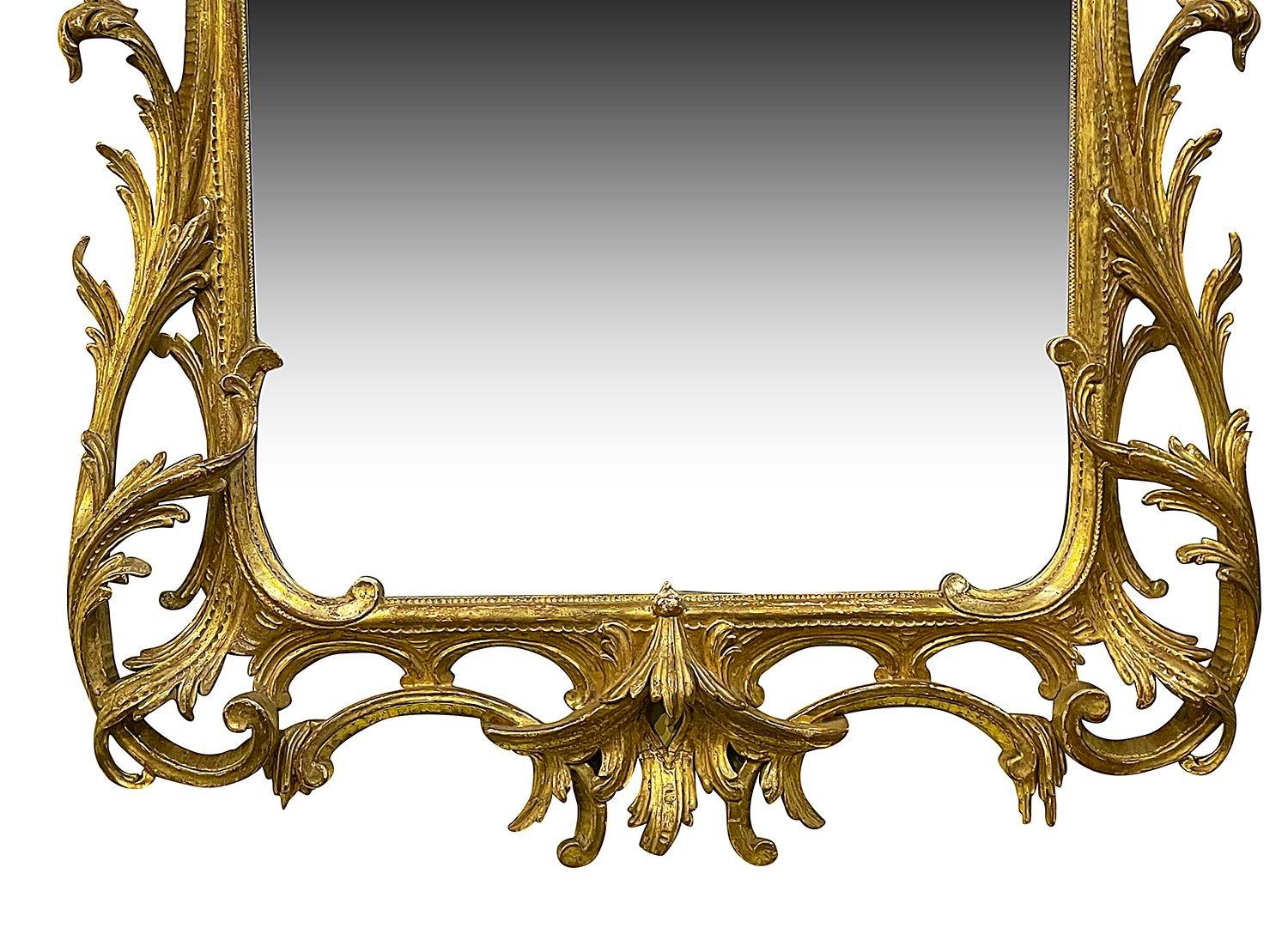 Paire de miroirs muraux chinois de style Chippendale, 19e siècle Bon état - En vente à Brighton, Sussex