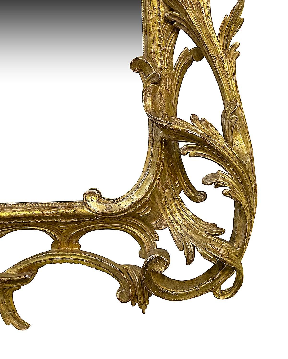 XIXe siècle Paire de miroirs muraux chinois de style Chippendale, 19e siècle en vente