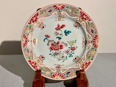 Pair Chinese Export Yongzheng Famille Rose Plates, circa 1730, China