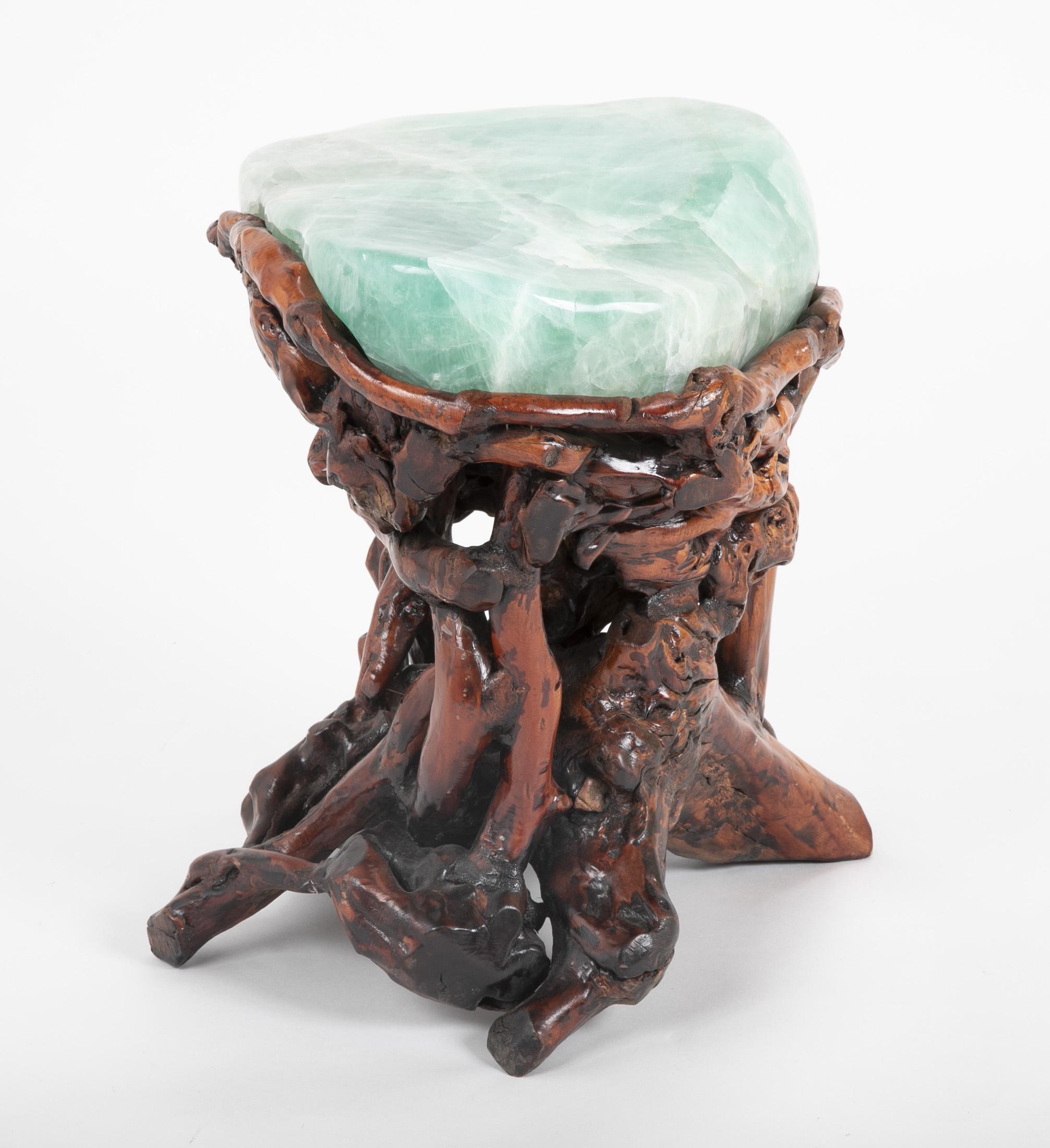 Pair of Chinese Fluorite Root Stools 4