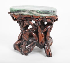 Pair of Chinese Fluorite Root Stools