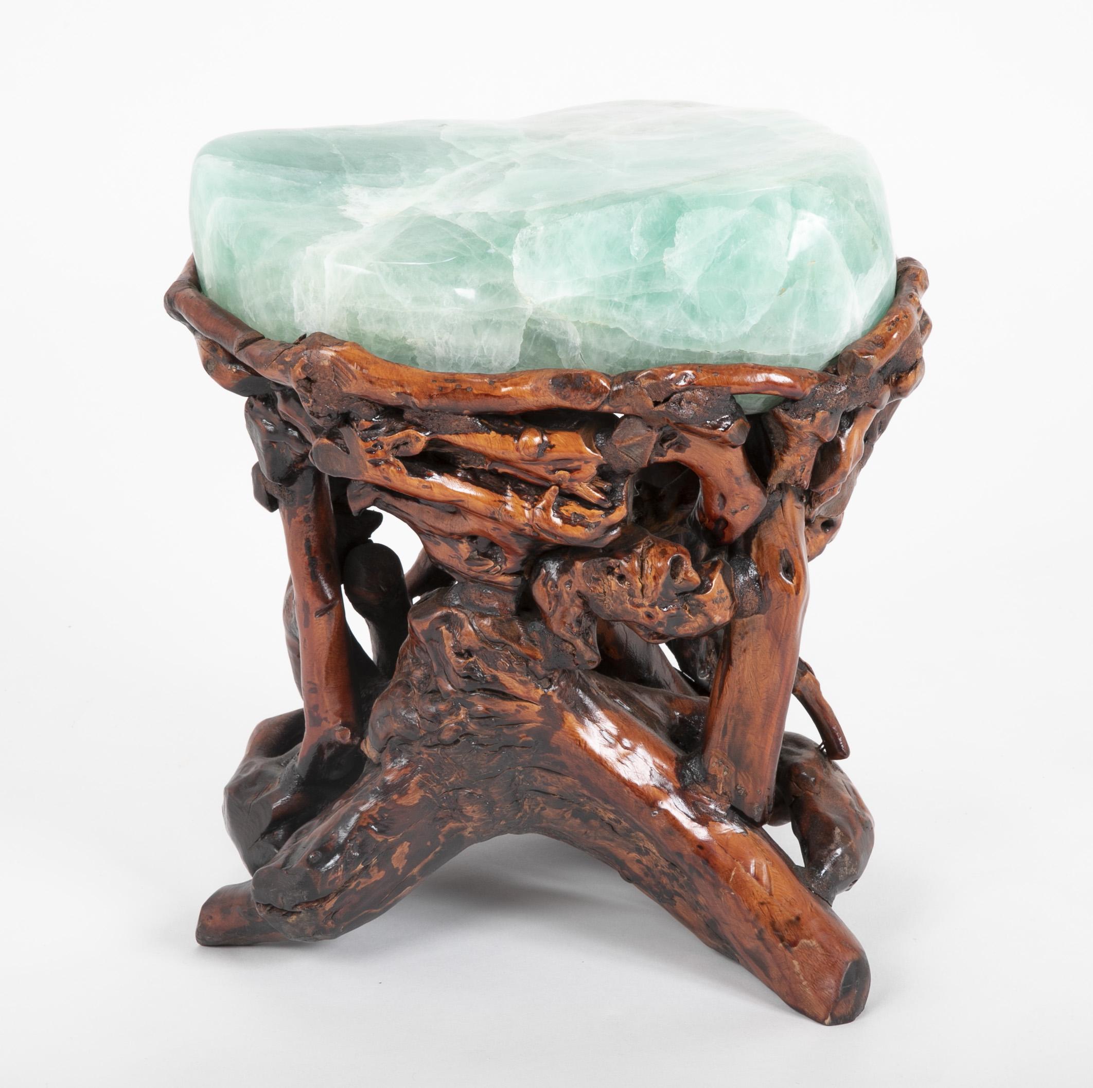 Pair of Chinese Fluorite Root Stools 3