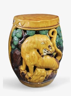 Paar chinesische Gartenstühle, Mitte des 20. Jahrhunderts