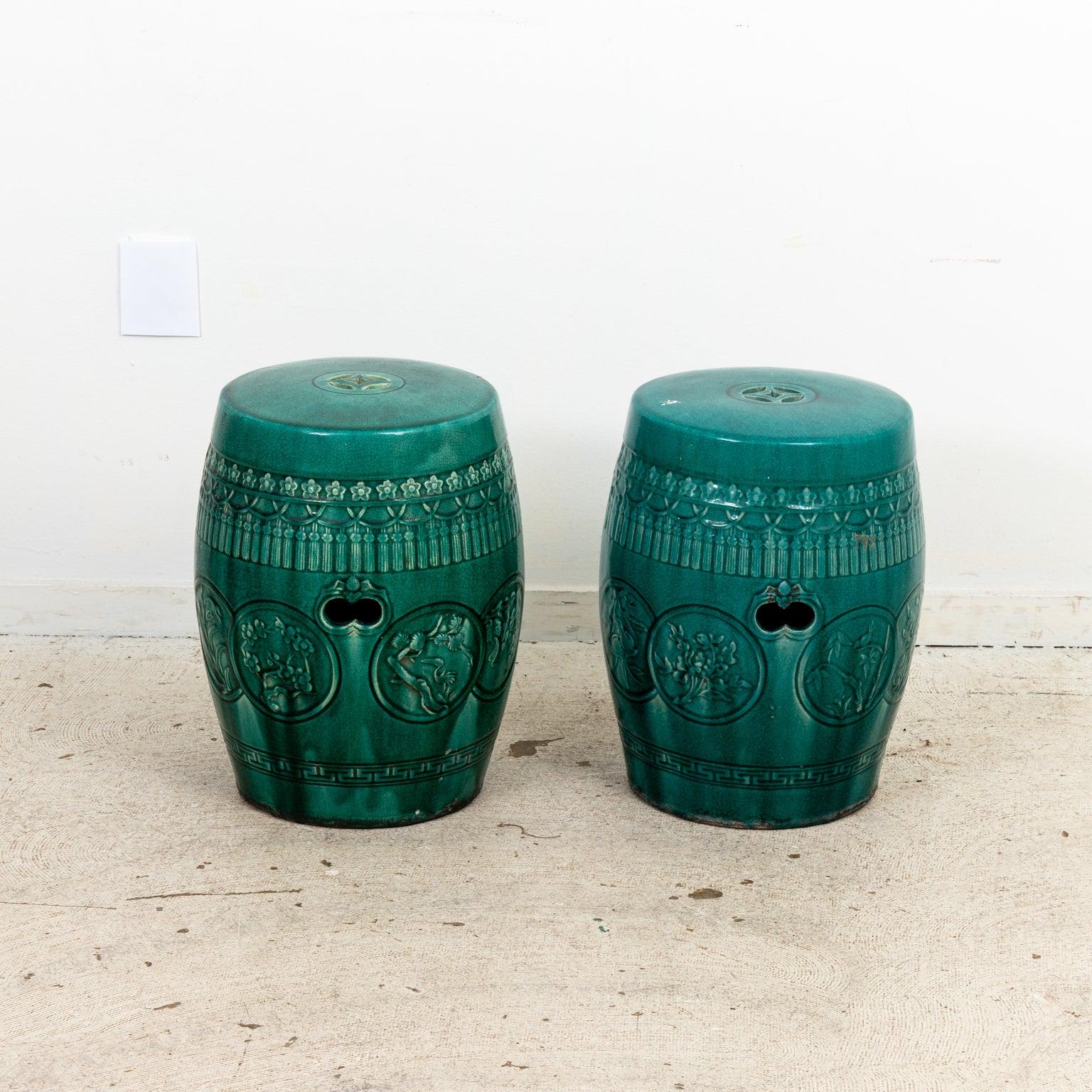 Pair Chinese Garden Stools For Sale 1