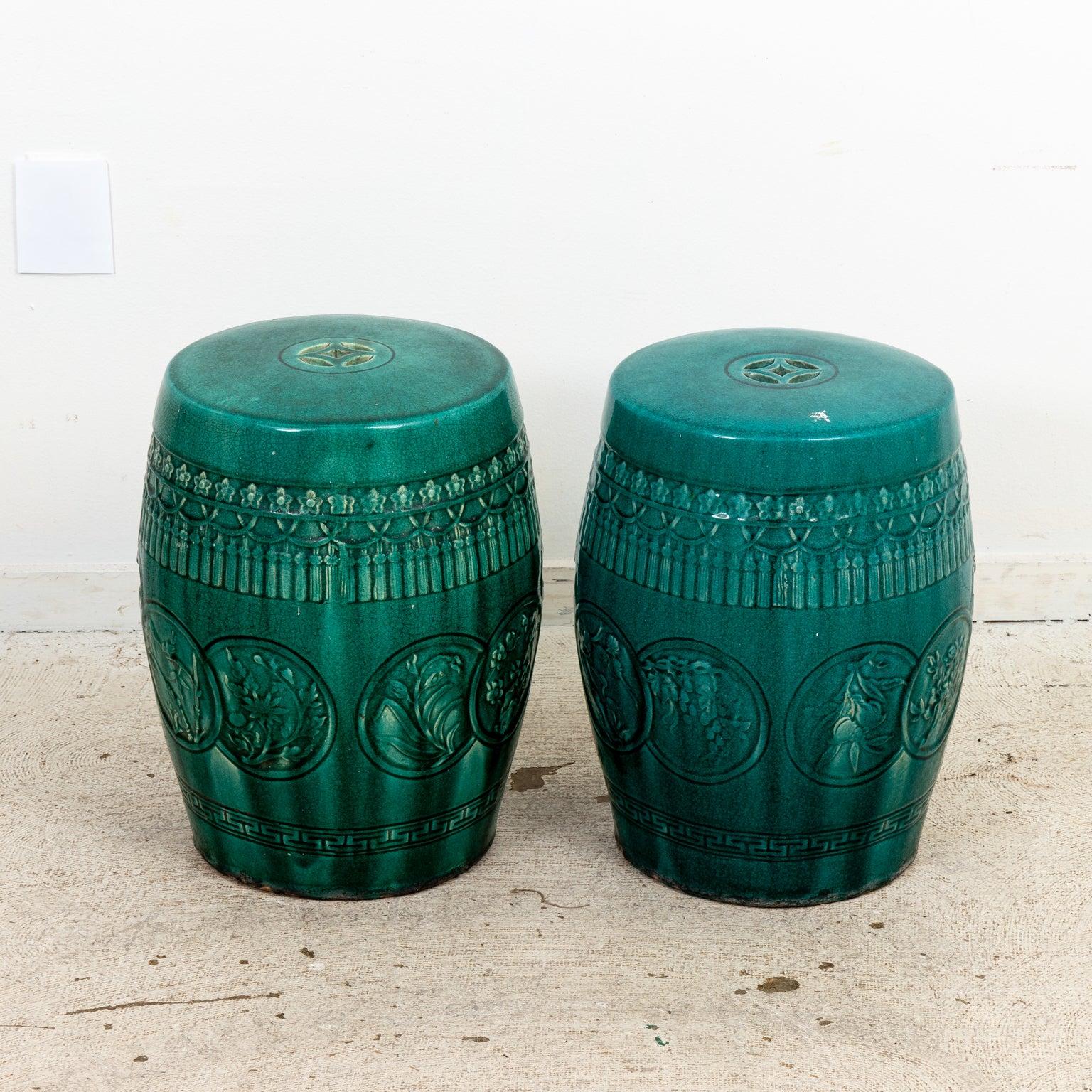 Pair Chinese Garden Stools For Sale 3