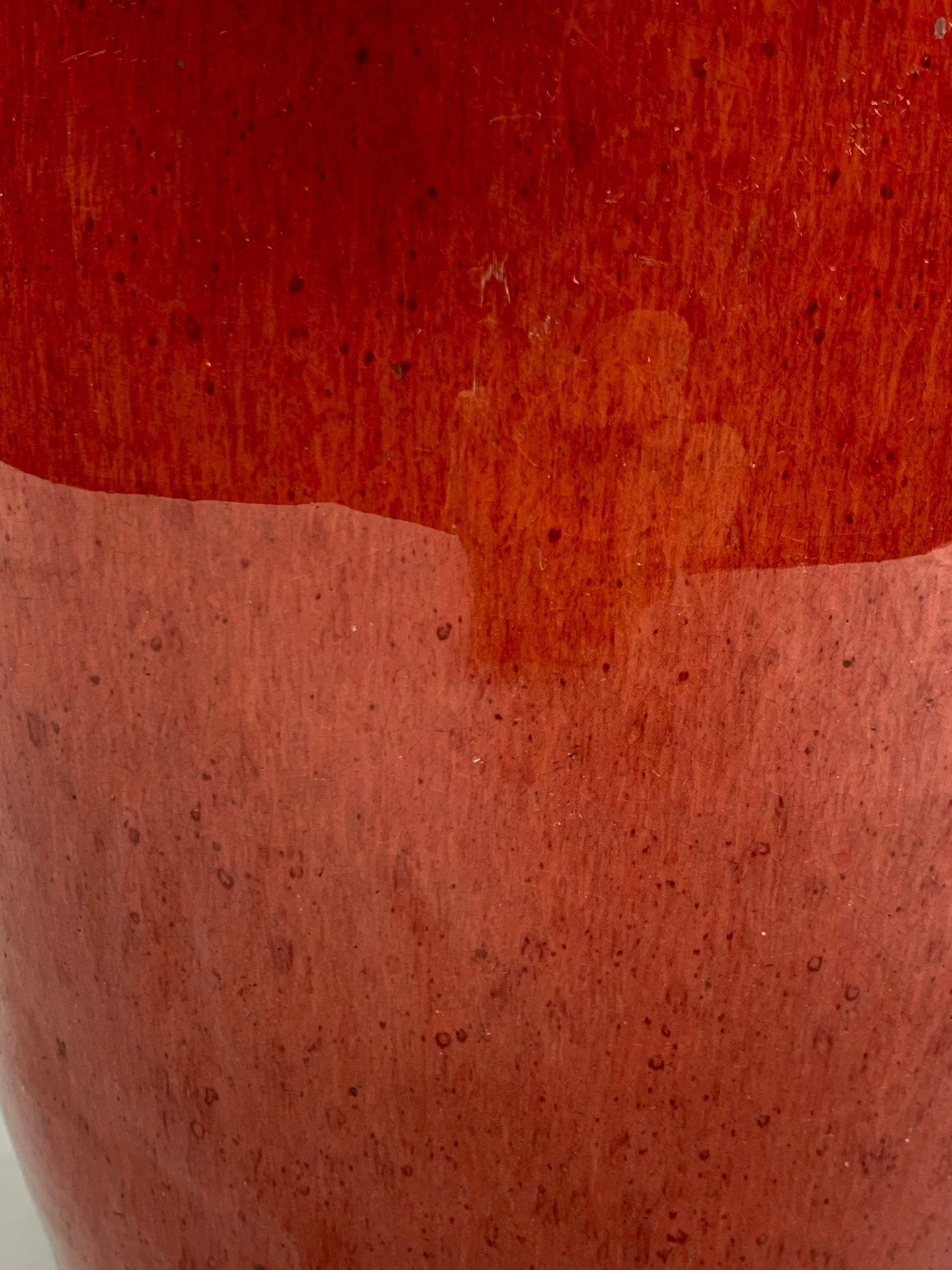 Pair Chinese Monochrome Copper Red Ceramic Jars, Late Qing, Circa 1880 In condizioni buone in vendita a Katonah, NY