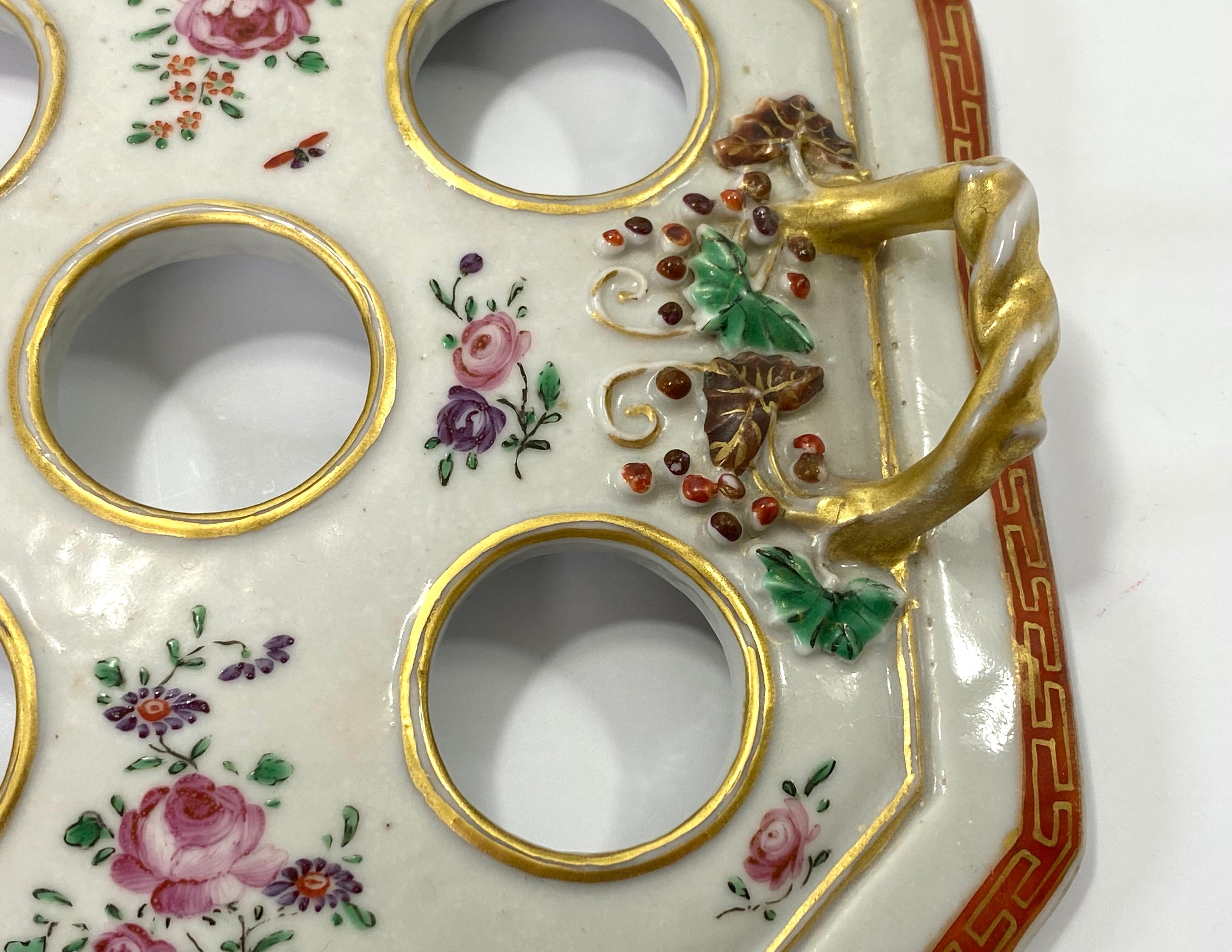 Pair Chinese Porcelain Bough Pots & Covers, c. 1760, Qianlong Period 8