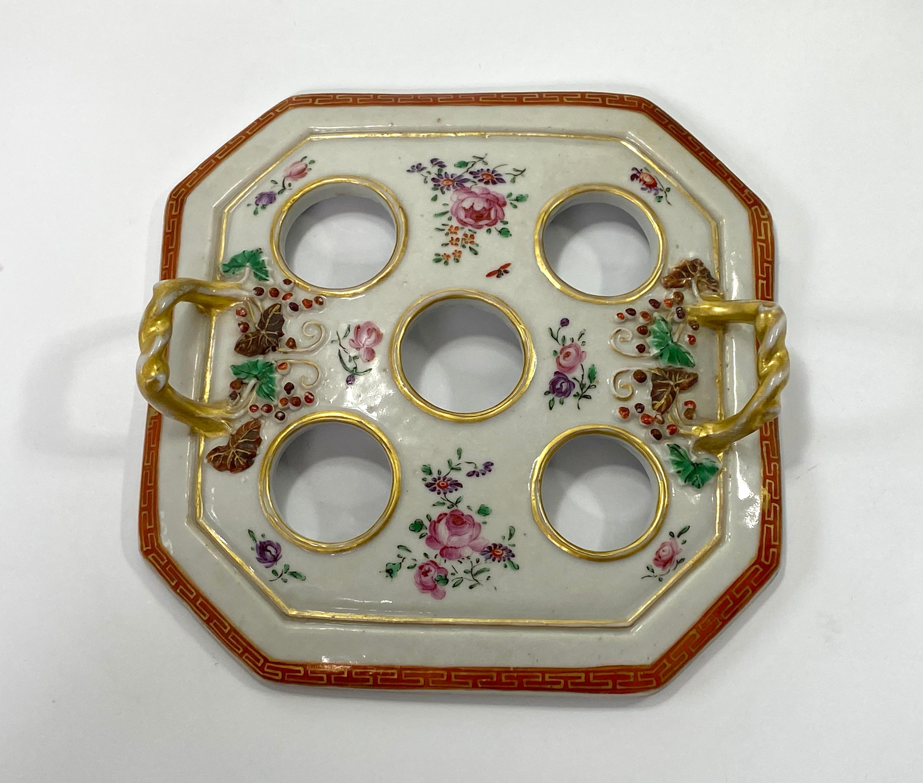 Pair Chinese Porcelain Bough Pots & Covers, c. 1760, Qianlong Period 9