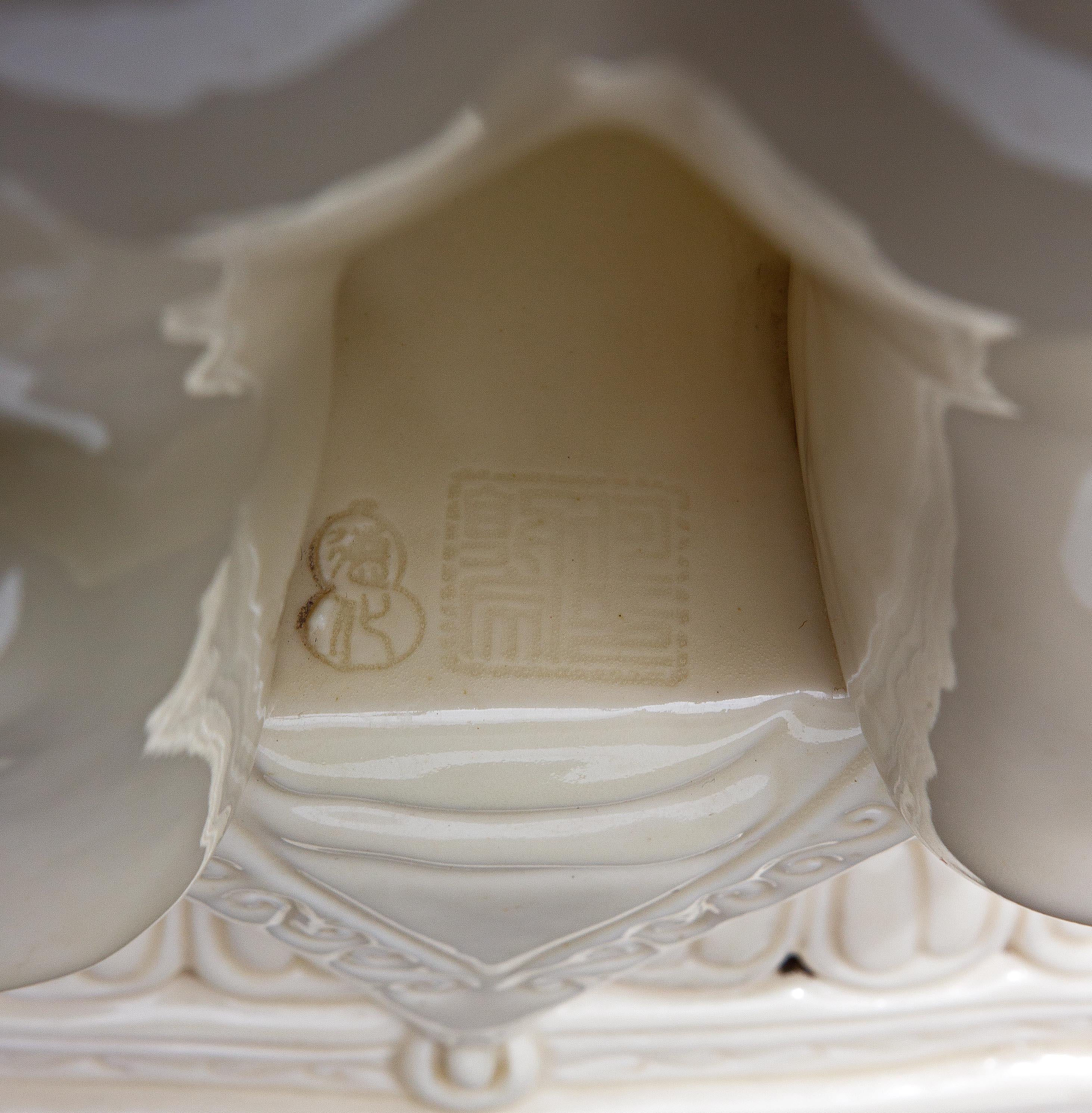Pair Chinese Porcelain Dehua Blanc de Chine Foo Dogs For Sale 2