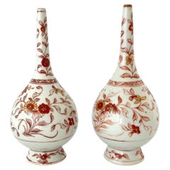 Pair Chinese Porcelain Rosewater Sprinklers, C. 1700. Kangxi Period