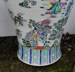 Pair Chinese Porcelain Vases - Qianlong Ginger Jars 4ft Tall