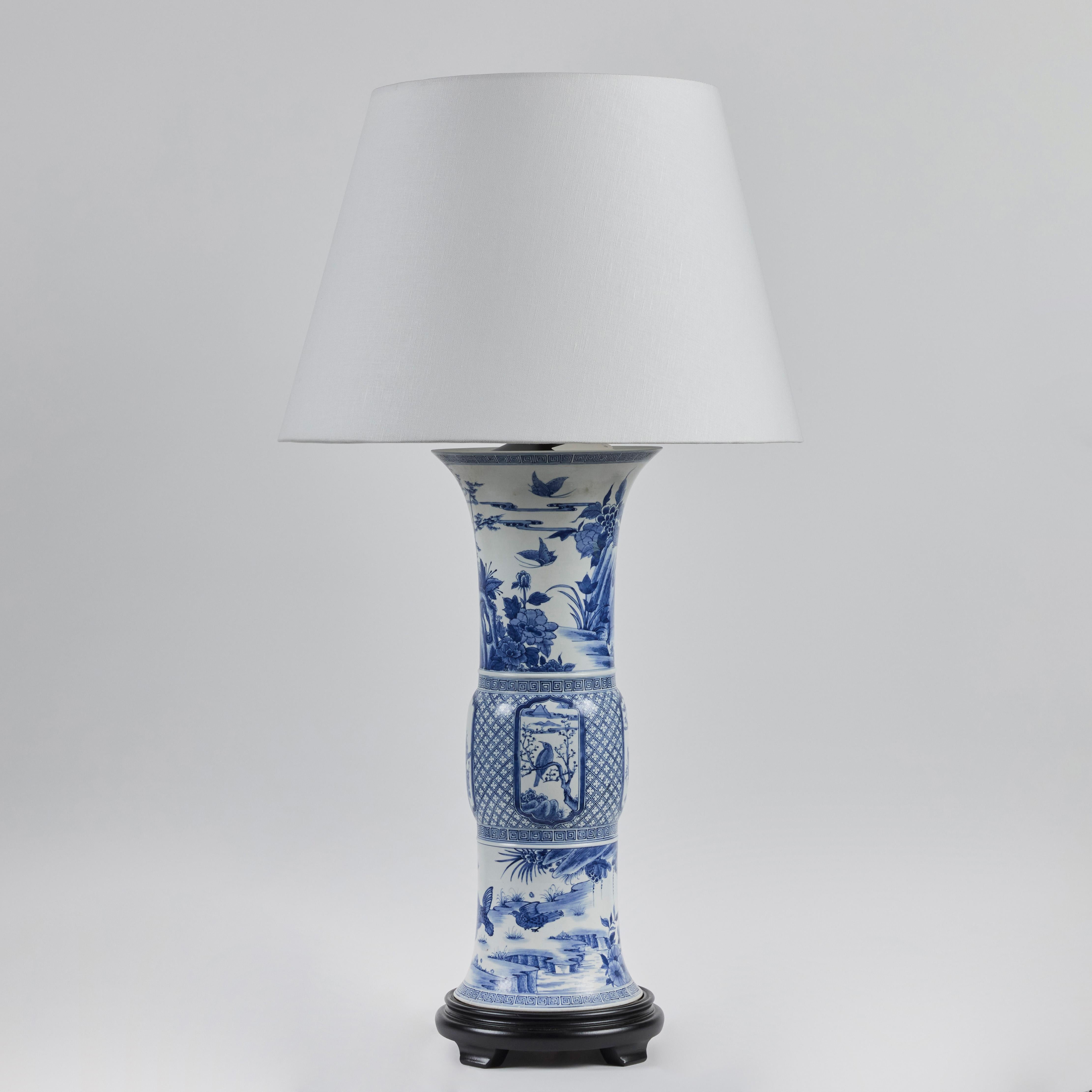 Pair Chinese  Republic Period Porcelain Vases as Lamps For Sale 1