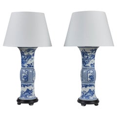 Pair Chinese  Republic Period Porcelain Vases as Lamps