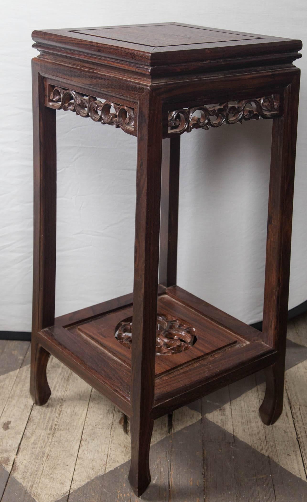 Pair of Chinese Rosewood Stands 2