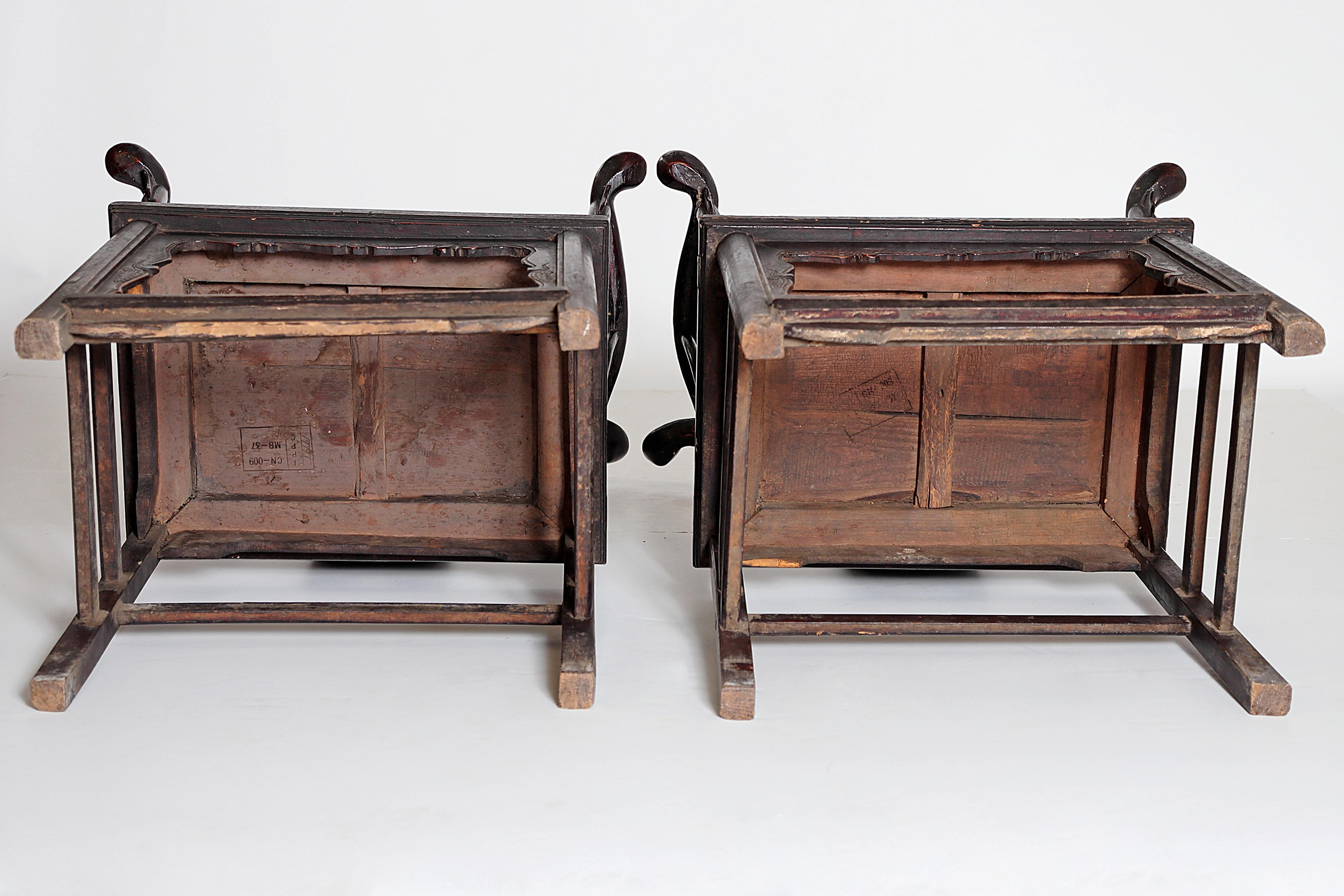Pair of Chinese Scholar's Chairs 7