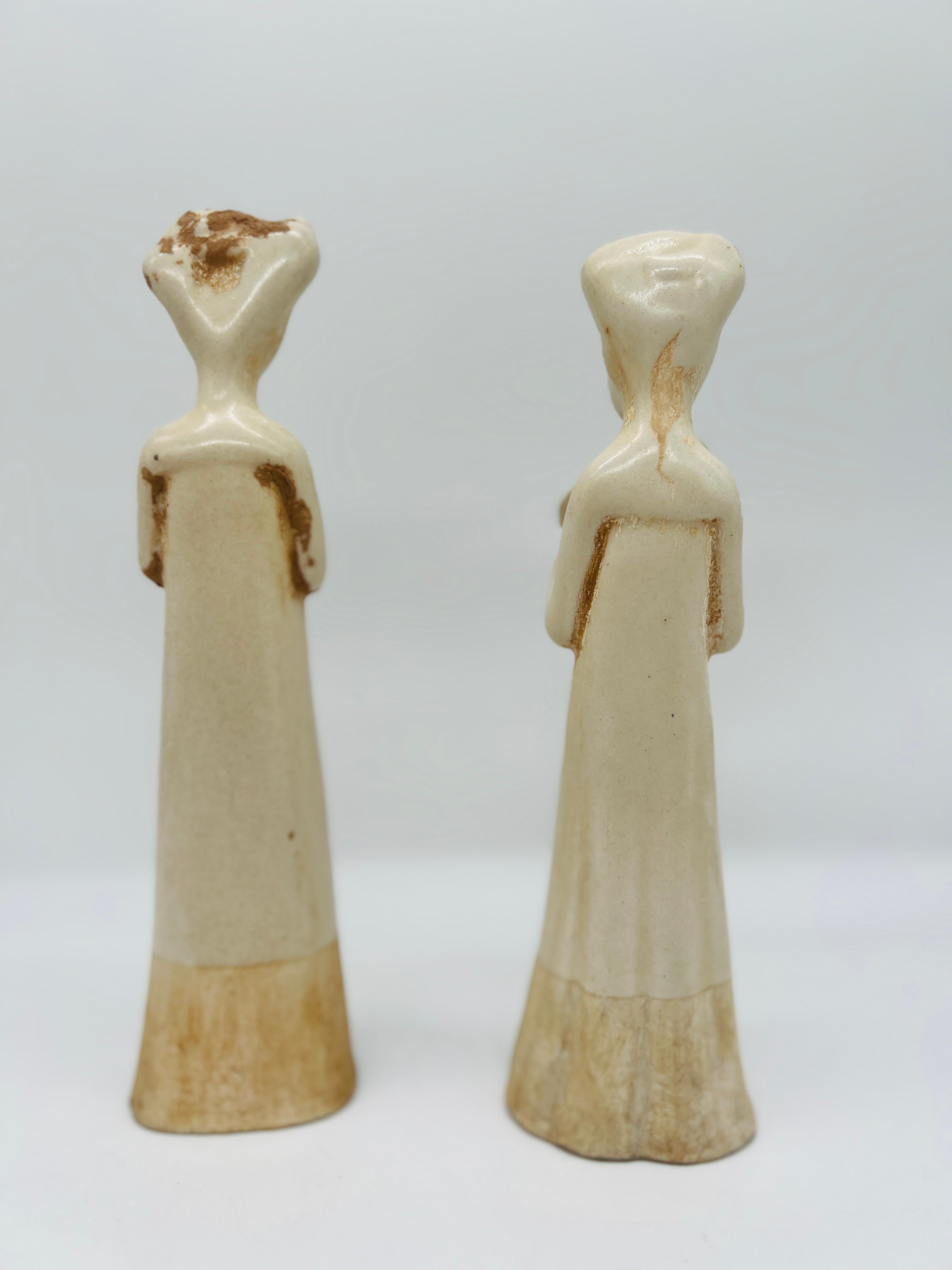 20ième siècle Paire de statues mortuaires en terre cuite de style chinois de la Dynasty Tang en vente