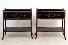 Pair Chinoiserie Bamboo Planters