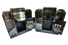 Pair Chinoiserie, bureau & Cocktail Cabinets 1930s