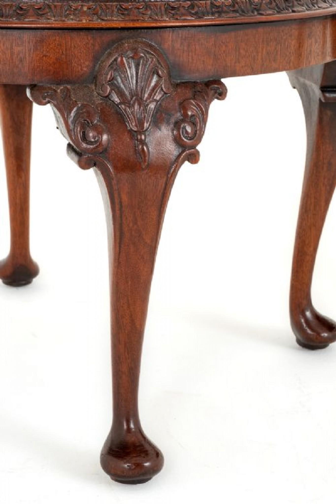 Pair Chippendale Coffee Tables Mahogany Ball and Claw In Good Condition For Sale In Potters Bar, GB