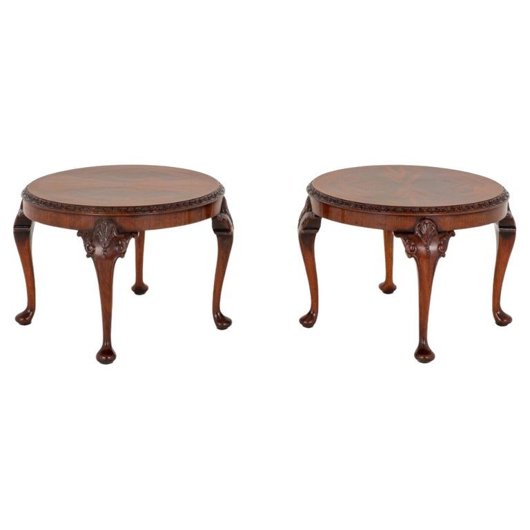 Pair Chippendale Coffee Tables Mahogany Ball and Claw For Sale at 1stDibs