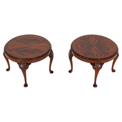 Pair Chippendale Coffee Tables Mahogany Ball and Claw
