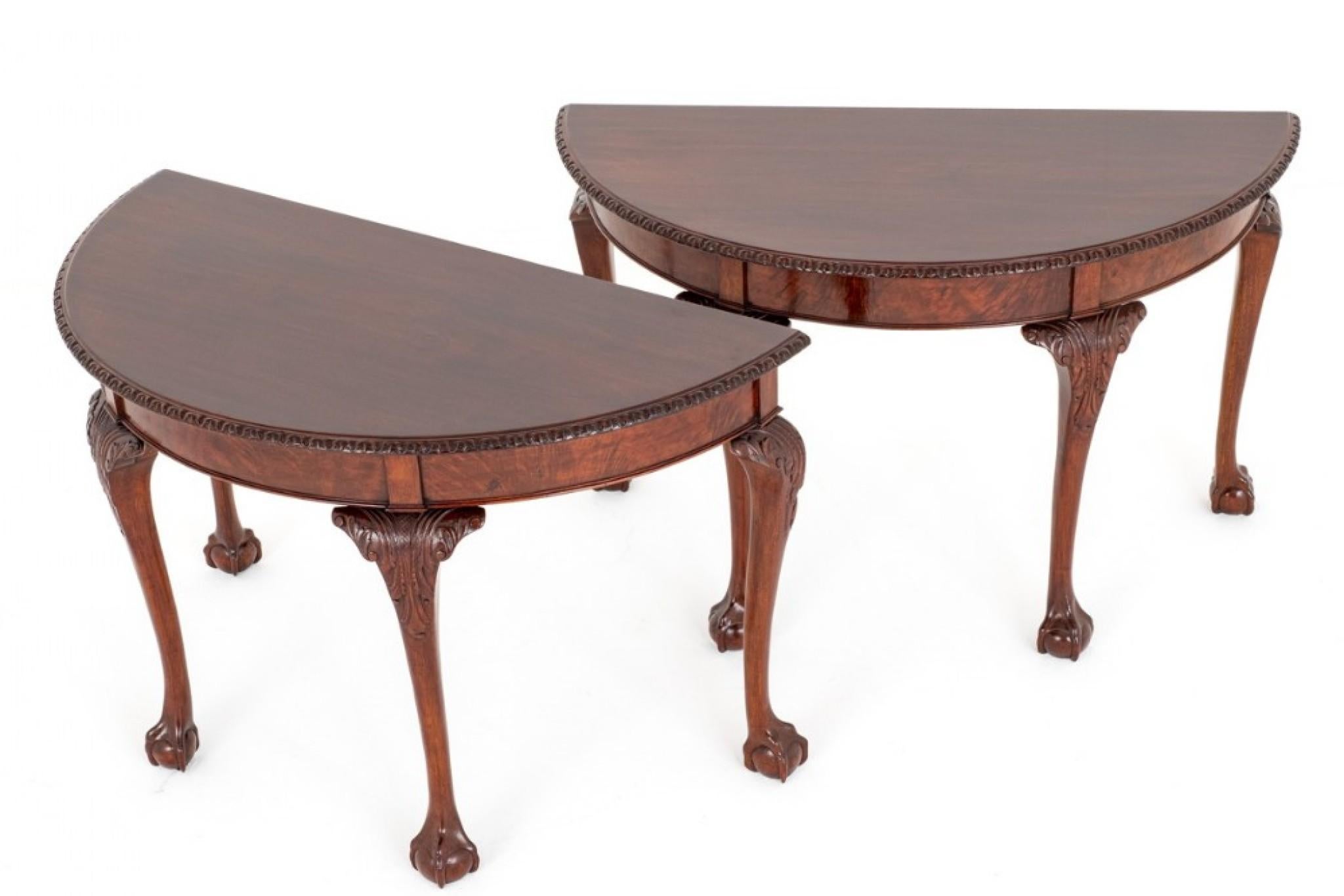 Pair Chippendale Console Tables Ball and Claw For Sale 2