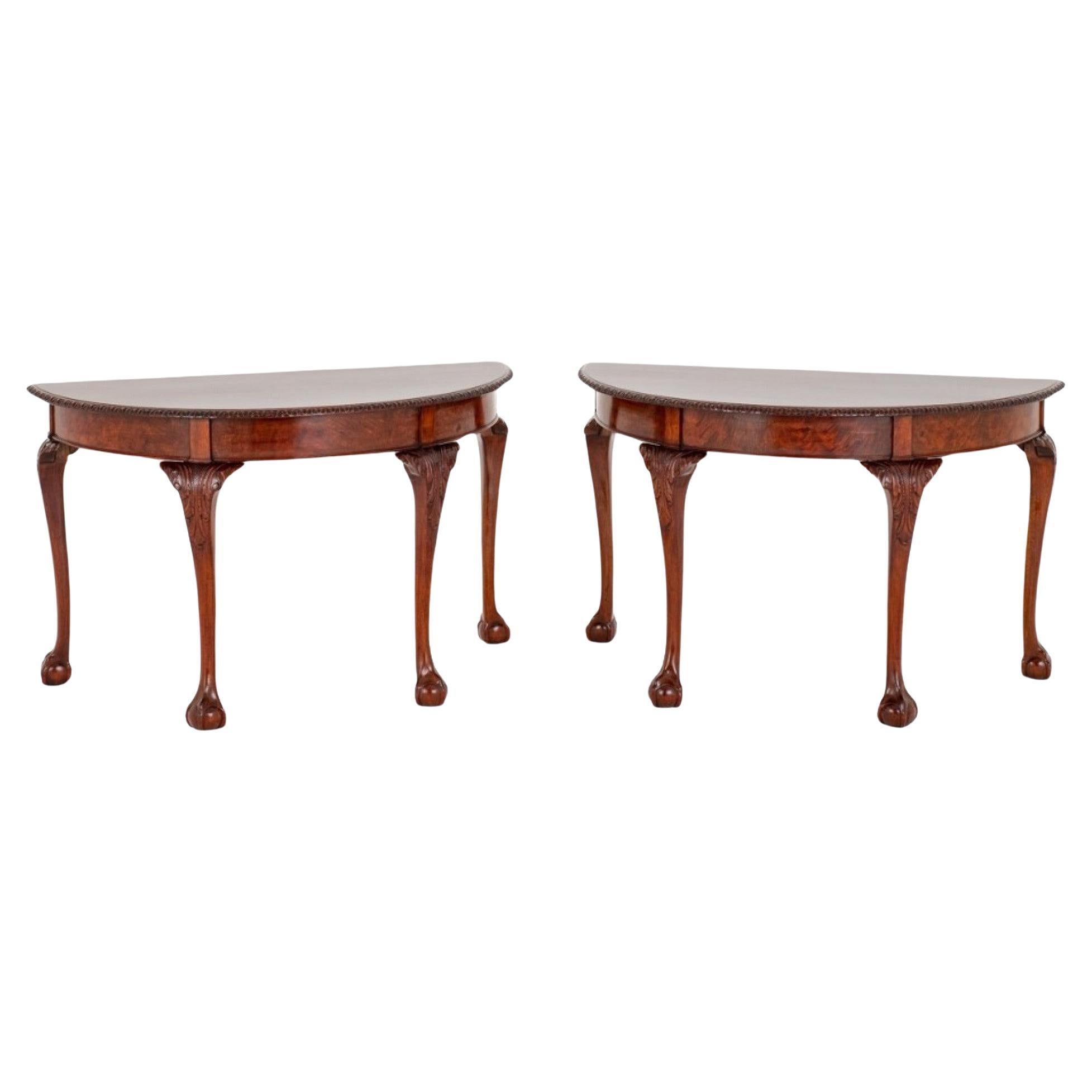 Pair Chippendale Console Tables Ball and Claw For Sale