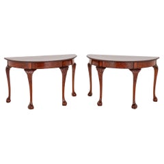 Pair Chippendale Console Tables Ball and Claw
