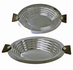 Pair Christofle Art Deco Serving Dishes France C.1930
