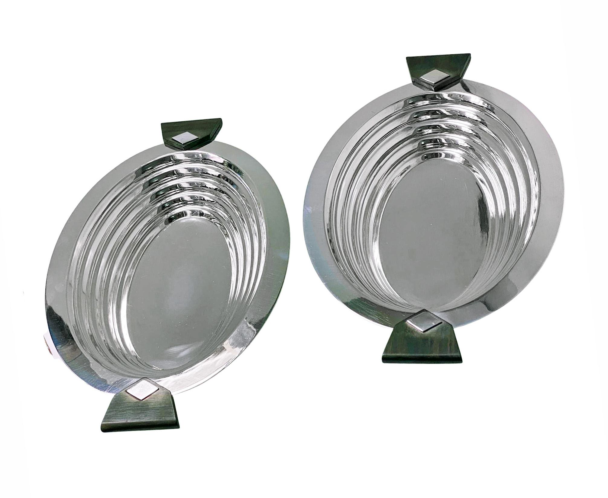 Mid-20th Century Pair Christofle Art Deco Serving Dishes France C.1930