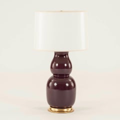 Pair Christopher Spitzmiller Aubergine Nicholas Table Lamps