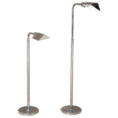 Pair Chrome Pharmacy Lamps