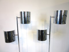 Pareja de lámparas de pie Robert Sonneman Cromo Vela